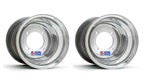 Set of 2 DWT Polished Rear Wheels 8" 8x10 4/115 for Yamaha Raptor YFZ450 Banshee
