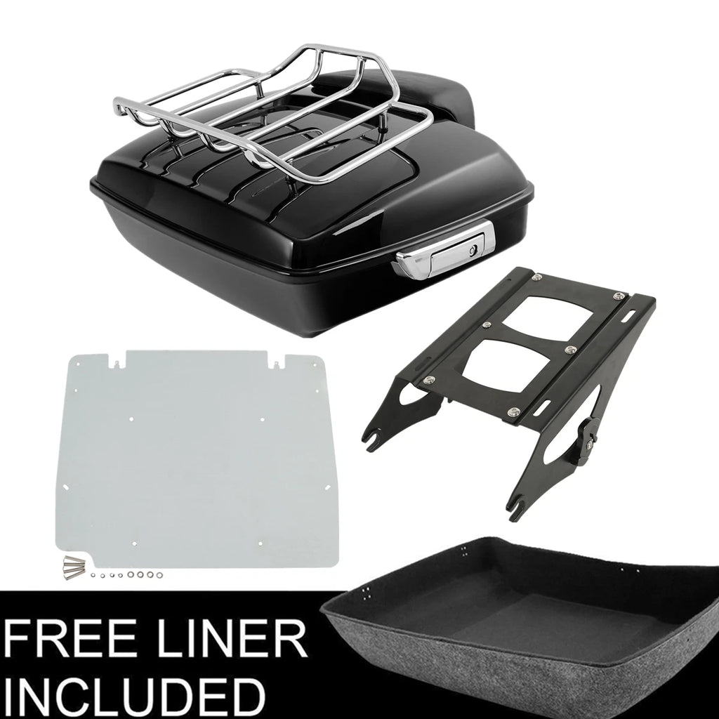 Chopped Trunk Pad Mount Rack Plate for Harley Touring Road Glide (2014–2026)