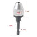 1/4" Keyless Drill Bit Chuck Quick Change Adapter Converter for UK Models