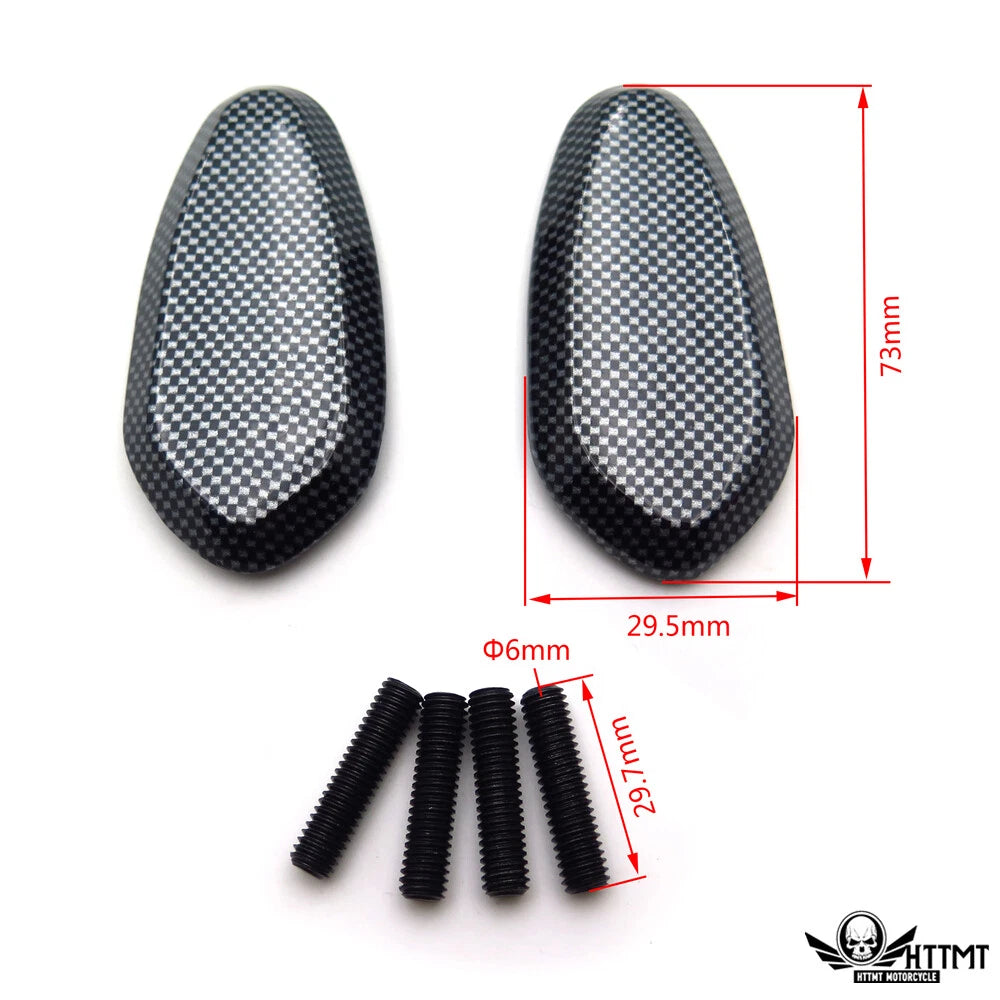 Mirror Block Off Base Plates Black for Yamaha R1 YZF-R1 (2000–2008)