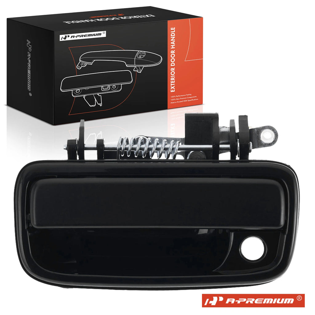 Front Left Smooth Black Exterior Door Handle for Toyota Tacoma (1995-2004)