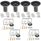 4X Carburetor Diaphragm Float Rebuild Kit for Honda VLX600 VT (1988–1998)