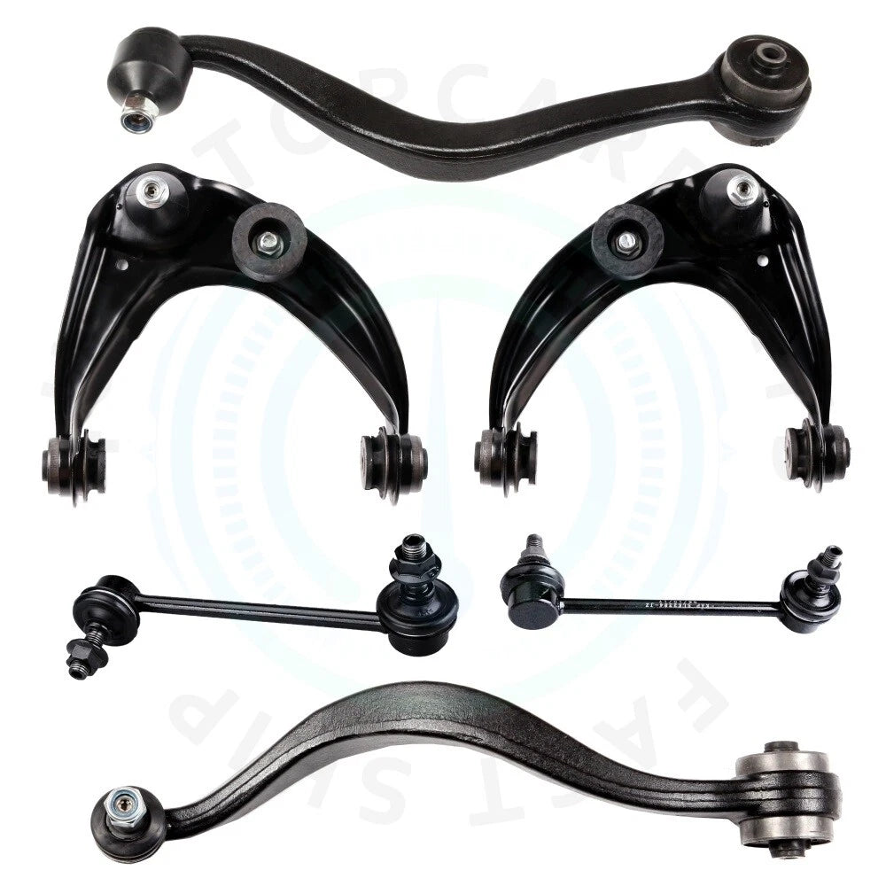 Set of 6 Front Control Arm & Ball Joint Sway Bar for Ford Fusion Mazda 6 Lincoln MKZ