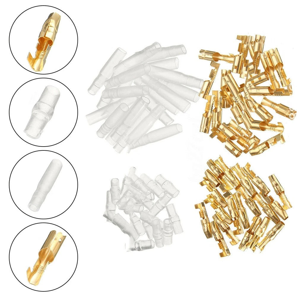 Assortment Terminals Kit for Electrical Wire Crimp Connectors (Male Female)