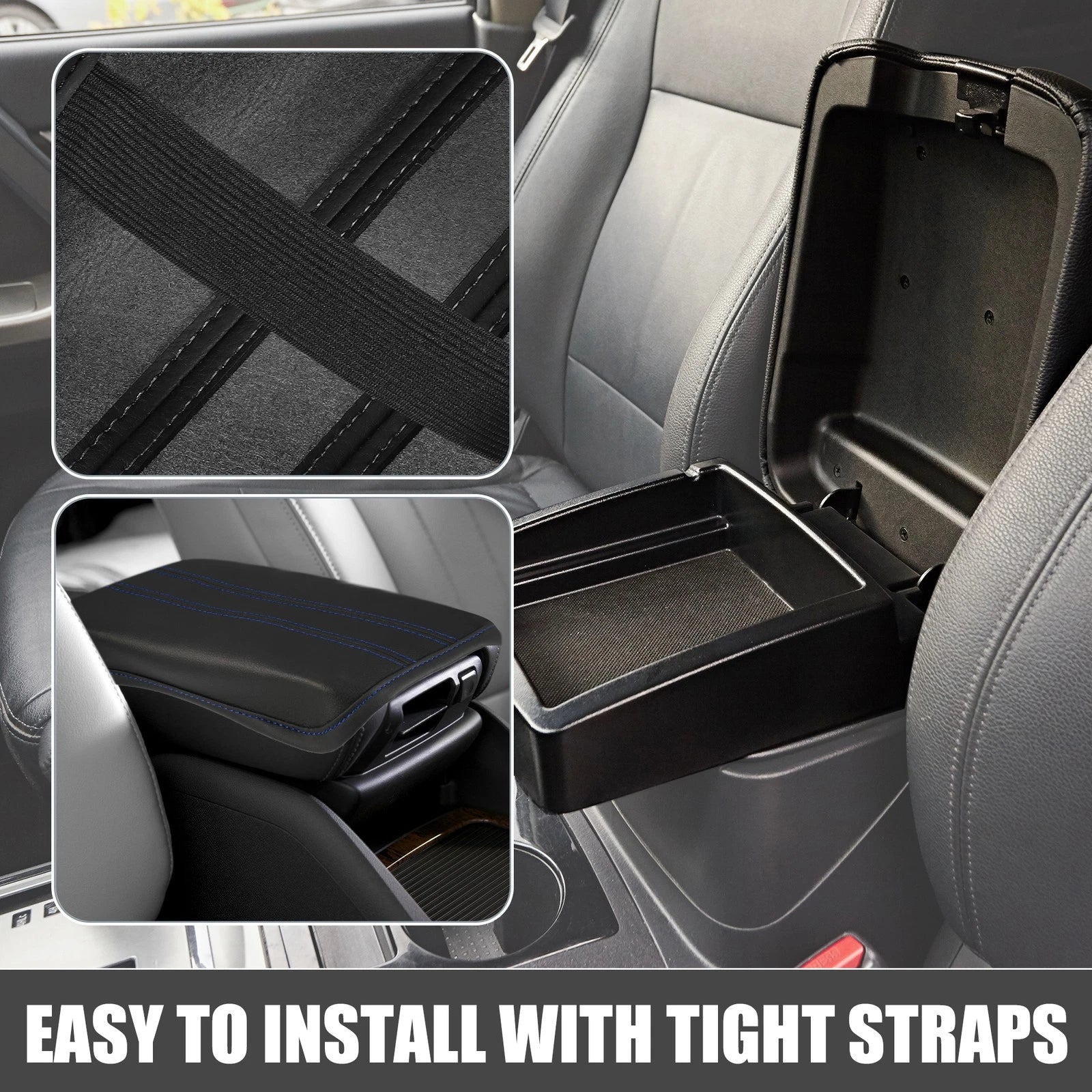 Center Console Armrest Cover for Nissan Qashqai J12 (2021–2023) Black Blue