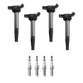 Set of 4 Ignition Coils & NGK Ruthenium Spark Plugs for Corolla iM Prius (2016–2019)