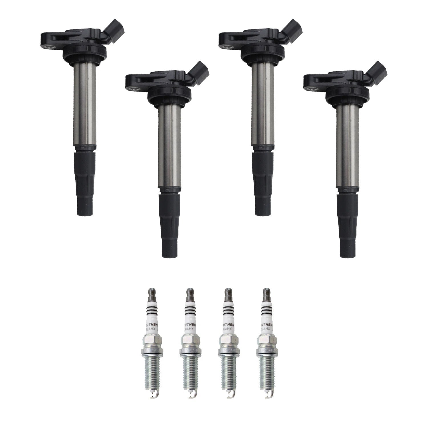 Set of 4 Ignition Coils & NGK Ruthenium Spark Plugs for Corolla iM Prius (2016–2019)