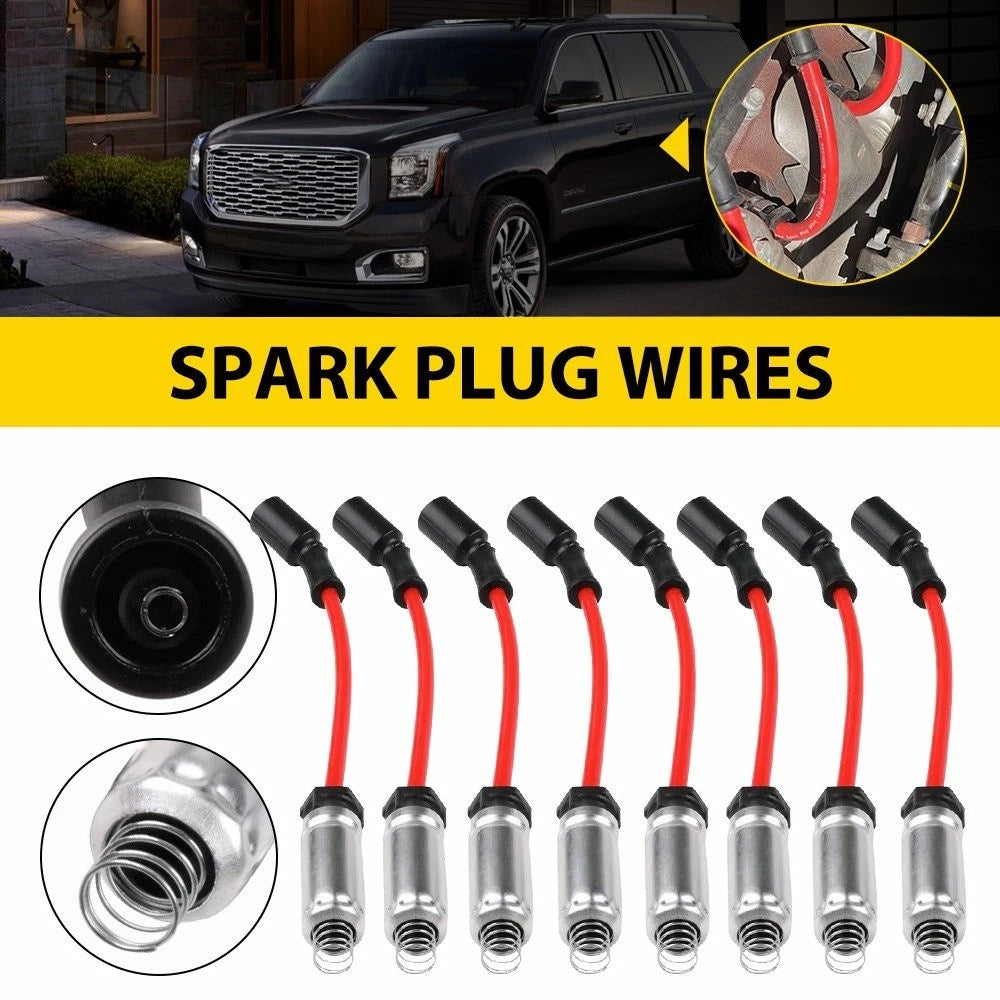 Set of 8 Spark Plug Wires for Chevy Silverado 1500 (2014–2018) 758EE 748UU