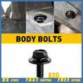 Set of 20 Body Bolts for Fender (M6-1.0, 16mm Long)