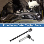 Set of 4 Front Inner Outer Tie Rod End Links for Cadillac Escalade (2002–2020)