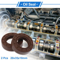 2X Oil Seal Rotary Shaft Seal FKM Rubber 20x35x10mm for Various Models