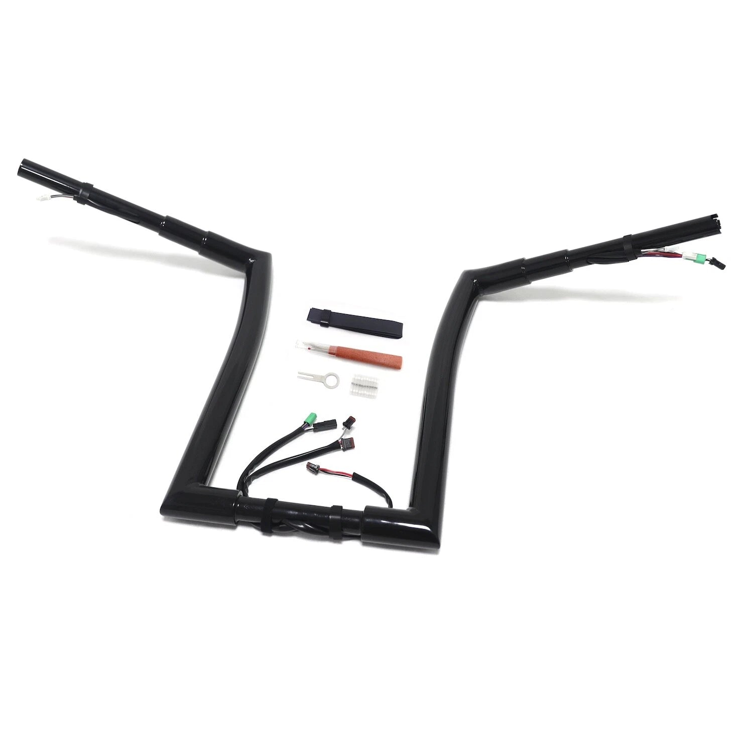 16" Black Prewired 32mm Ape Hanger Handlebar for Harley Road King (2014–2015)