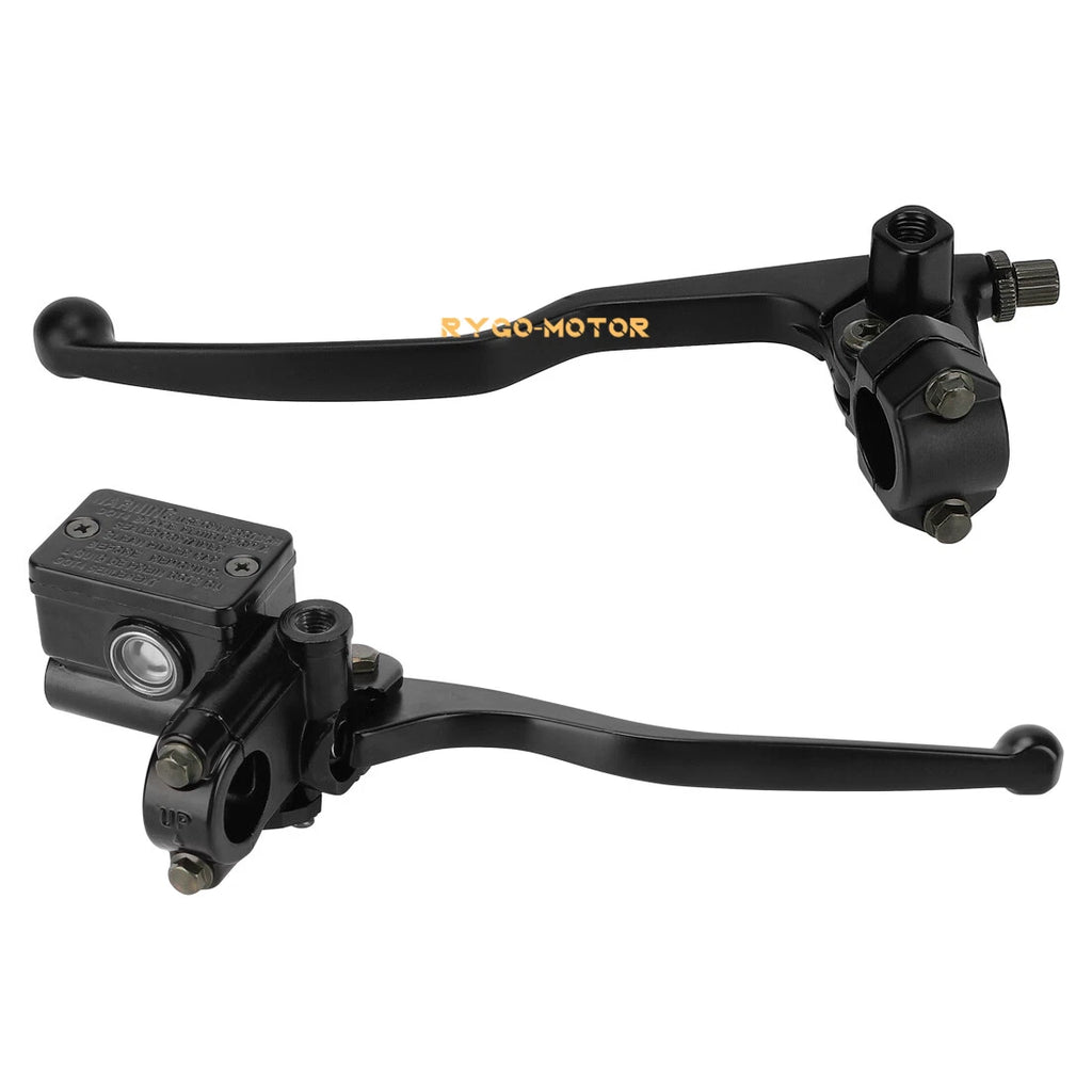 Set of 2 22mm Motorcycle 7/8" Brake Clutch Lever Master Cylinders