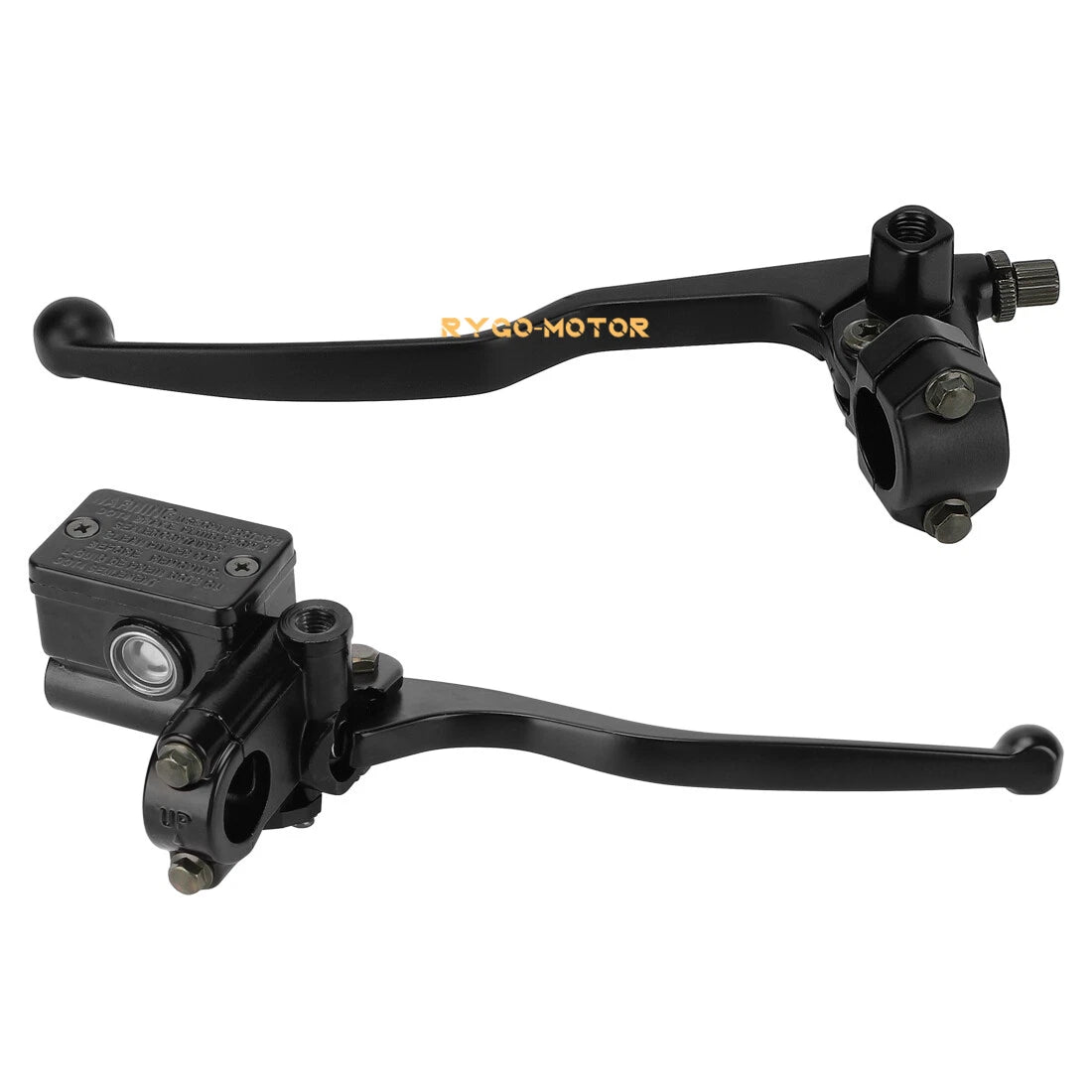 Set of 2 22mm Motorcycle 7/8" Brake Clutch Lever Master Cylinders