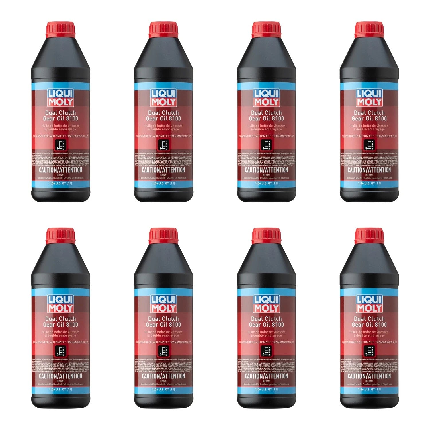 Set of 8 Liqui Moly 8100 Dual Clutch Automatic Transmission Fluid (8L)