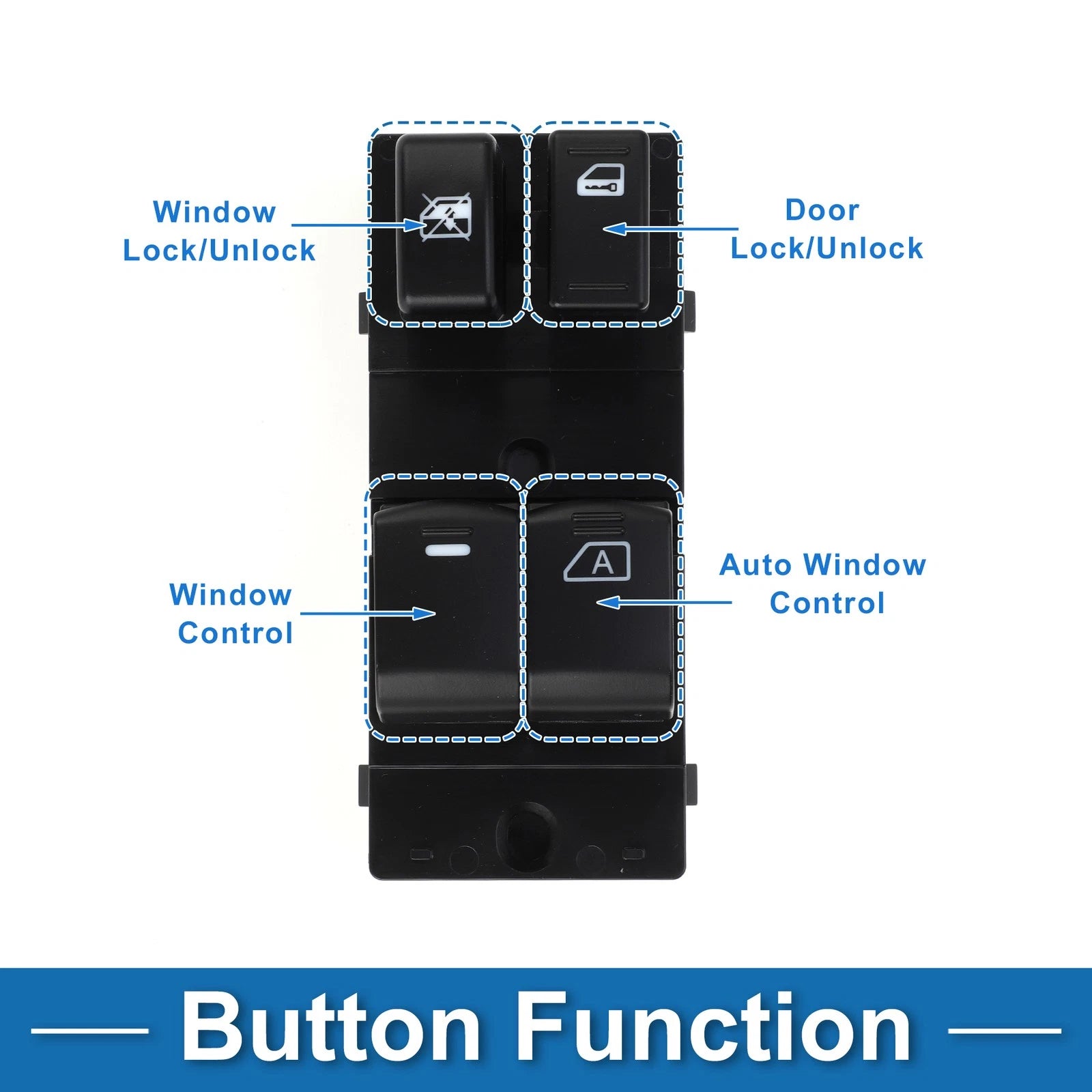 Front Right Power Window Switch for Nissan Frontier (2006–2020) No. 25401ZP50A