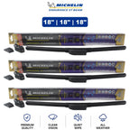 Set of 3 Michelin Endurance XT Beam Wiper Blades for Mazda 86-89
