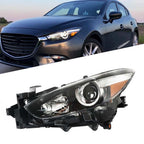 Headlamp Assembly for Mazda 3 (2017–2018) LH/Driver Side Clear Halogen