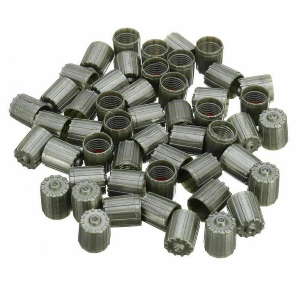 100X Plastic Gray TPMS Tire Valve Stem Cap Cover for Car Truck Motorcycle