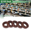 Set of 5 Oil Seal Rotary Shaft Seal FKM Rubber 15x25x7mm