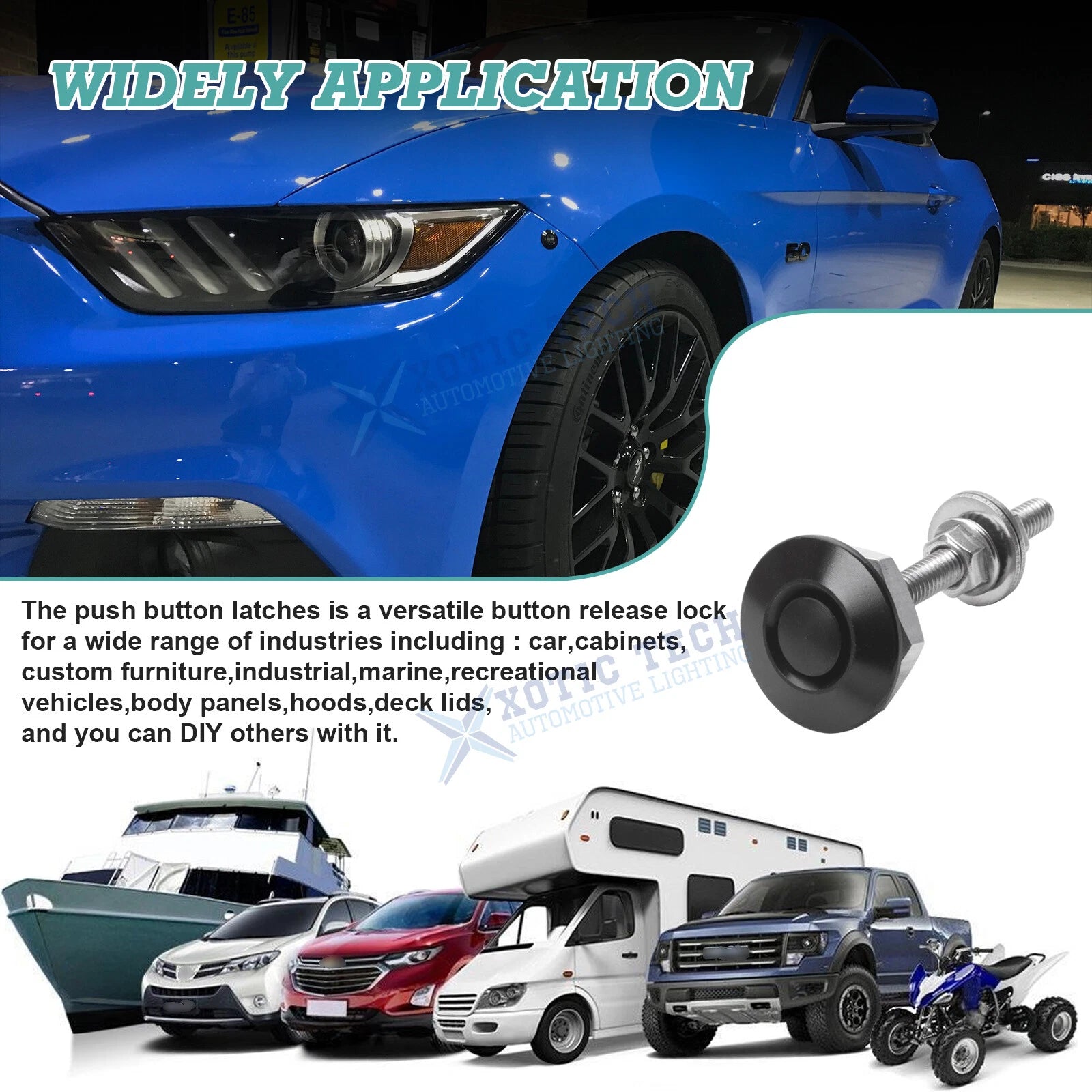Aluminum Bumper Quick Release Fasteners Set for Ram Truck (2009-2018)