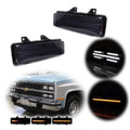 LED Smoke Lens Front Turn Signal Lights Kit for Chevy GMC Van Truck