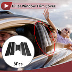 Door Pillar Window Trim for Chevrolet Onix (2020–2023) Black Carbon Fiber