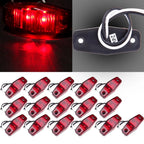 16X Clearance Light Side Marker Red Lens for Pickup Truck (Waterproof)