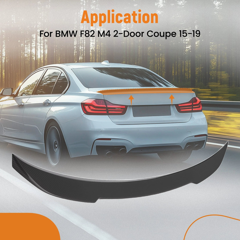 Carbon Fiber Rear Spoiler for BMW M4 F82 (2015–2019)