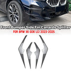 Carbon Fiber Look Front Bumper Side Fin Canard Splitter for BMW X6