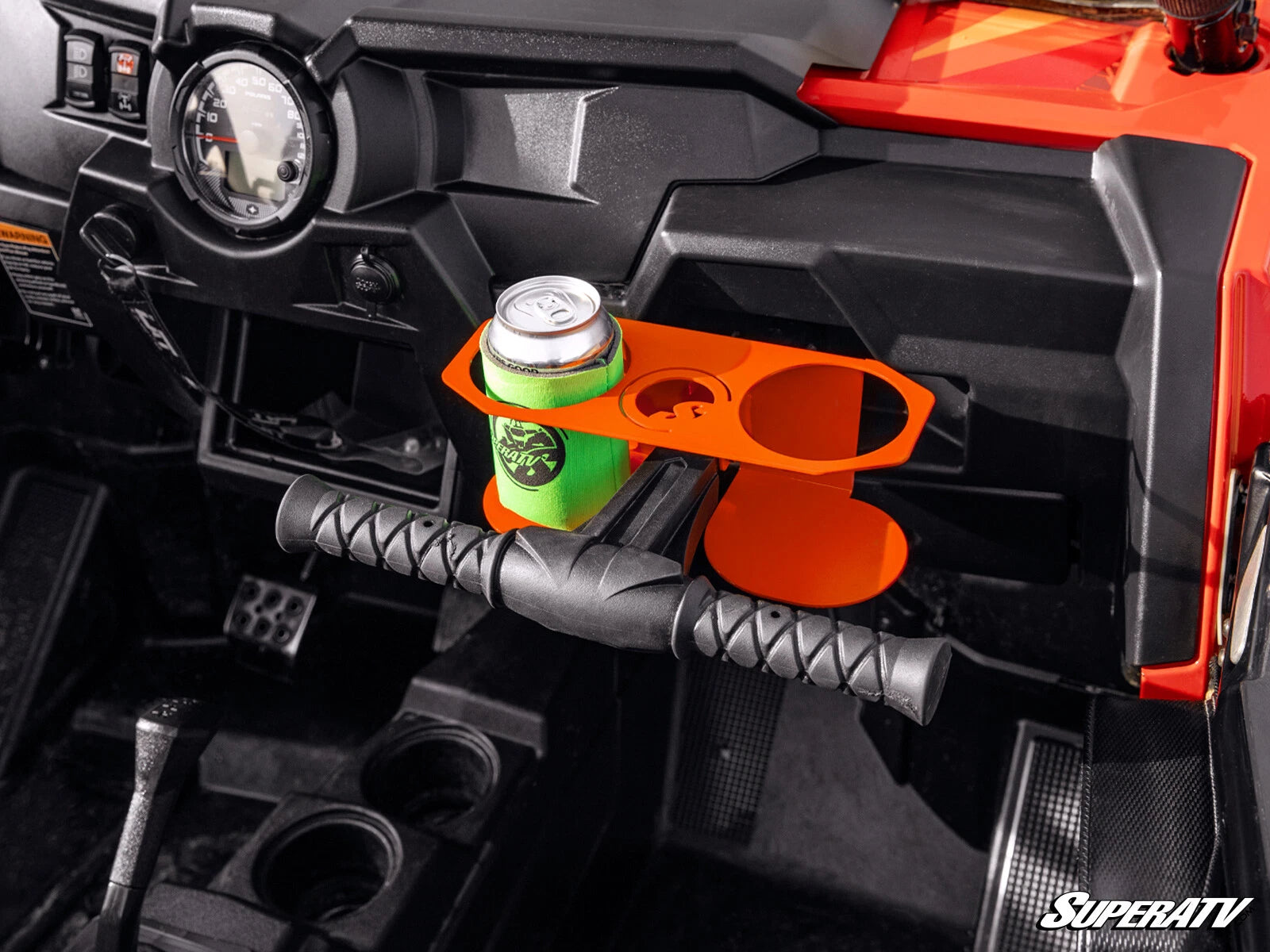 Grab Bar Cup Holder for Polaris RZR 900/1000 (See Fitment) - Orange