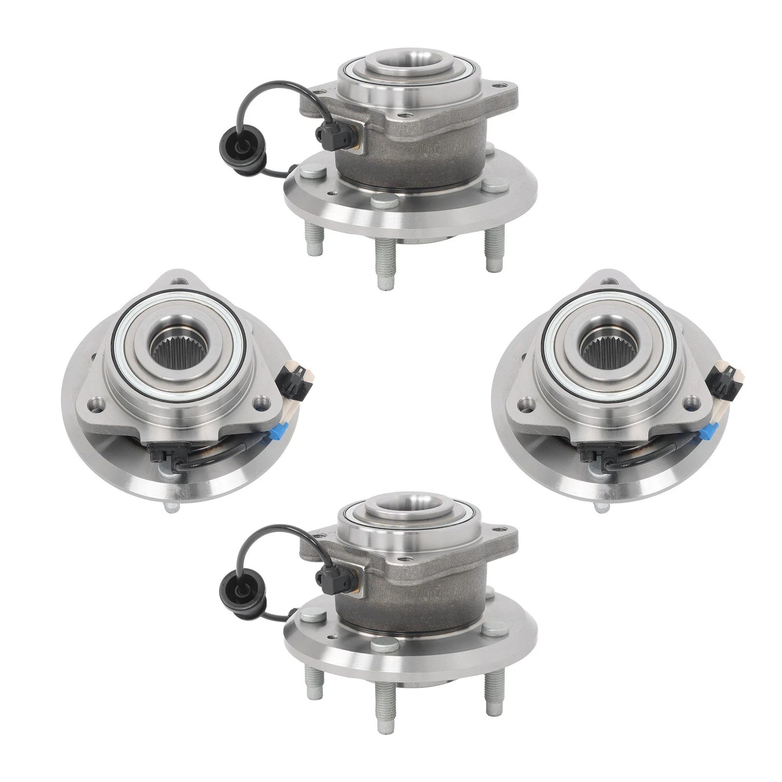 Set of 4 Wheel Hub Bearing Assemblies for Chevrolet Equinox Pontiac Torrent (2007–2009)