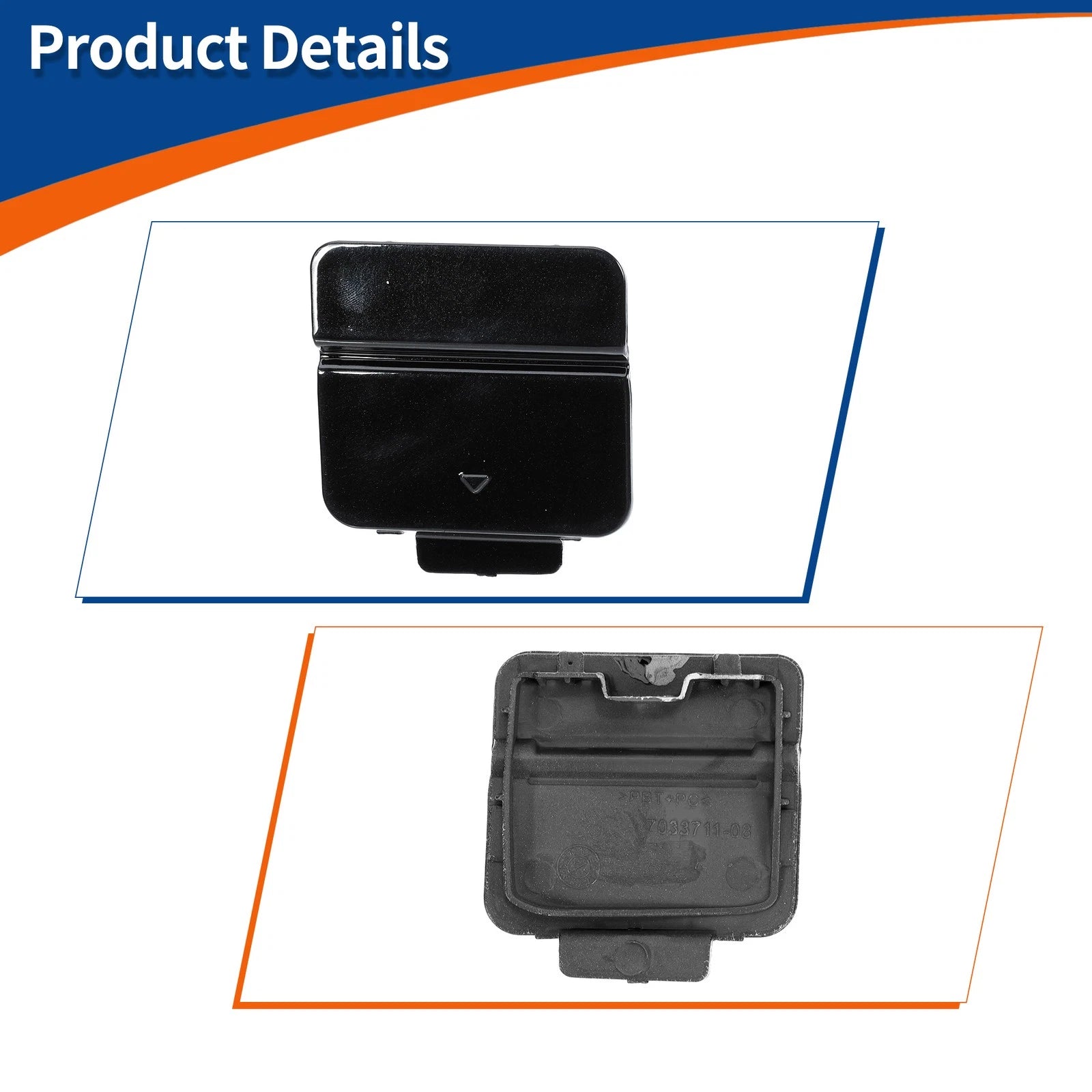Rear Tow Hook Cover for BMW 525i 530i 545i 550i (2001–2007) No. 51127119151 Black
