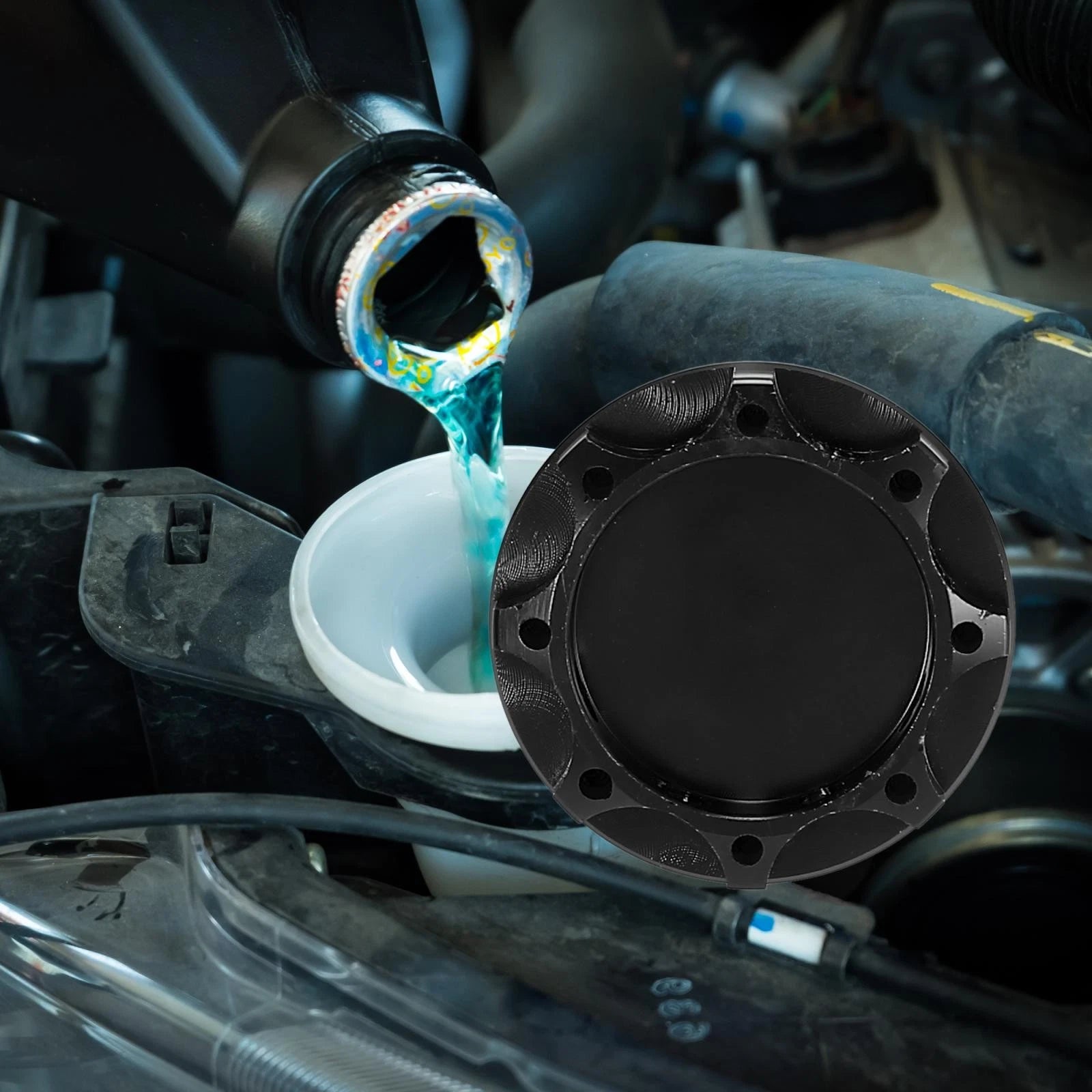 Black Aluminum Alloy Gas Oil Filler Plug Cover for Subaru 