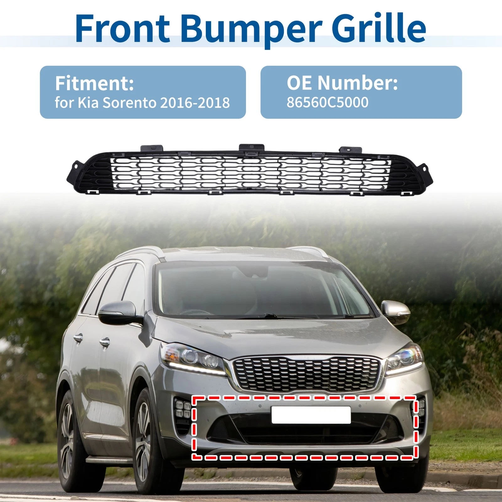 Lower Grille for Kia Sorento (2016–2018) 1 Pcs