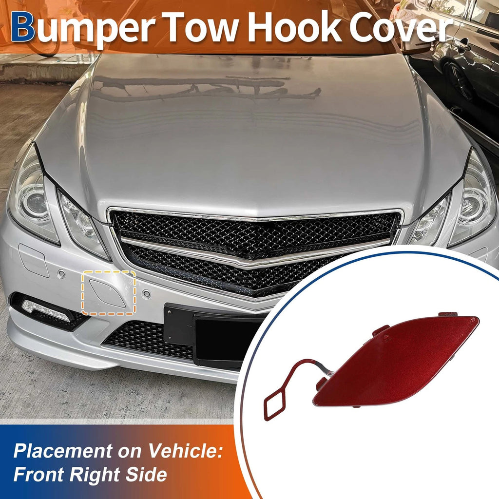 Tow Hook Cover for Mercedes-Benz E350 (2010–2014) No.A2078850123 Red