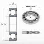 Deep Groove Ball Bearing P5 for Scooter Skateboard Wheel (30x55x9mm)