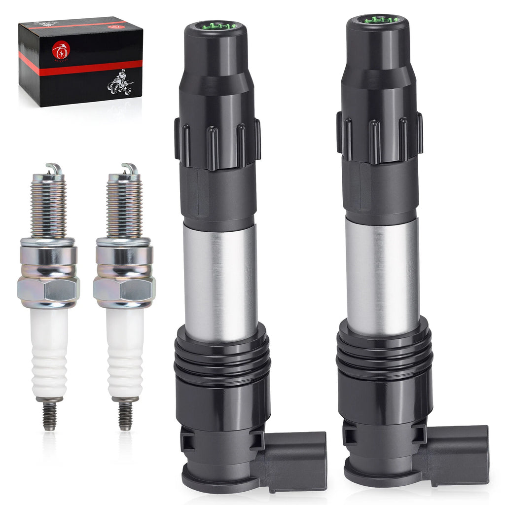 2X Ignition Coils & Iridium Spark Plugs for Kawasaki Z650 (2017–2023)