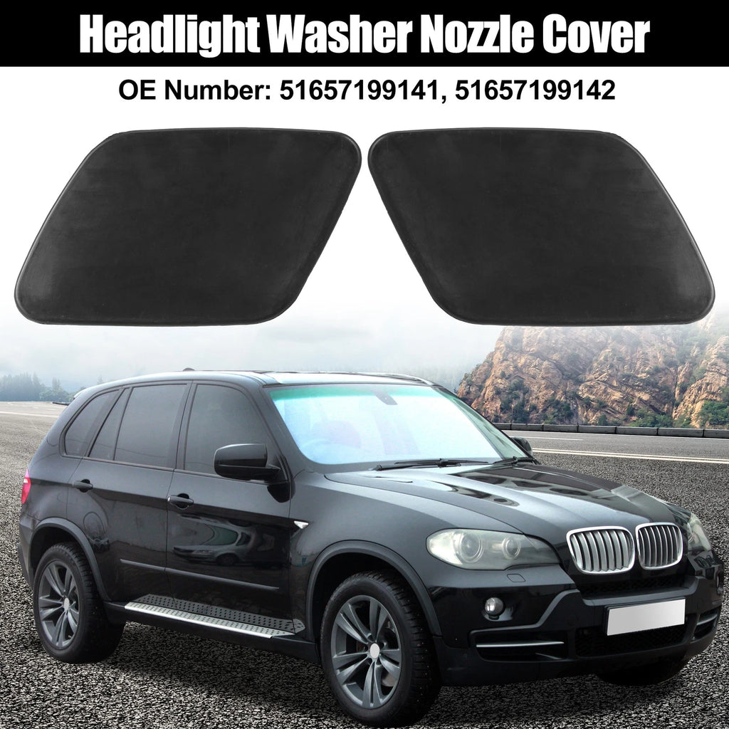 Set of 2 Headlight Washer Nozzles for BMW (51657199141, 51657199142)