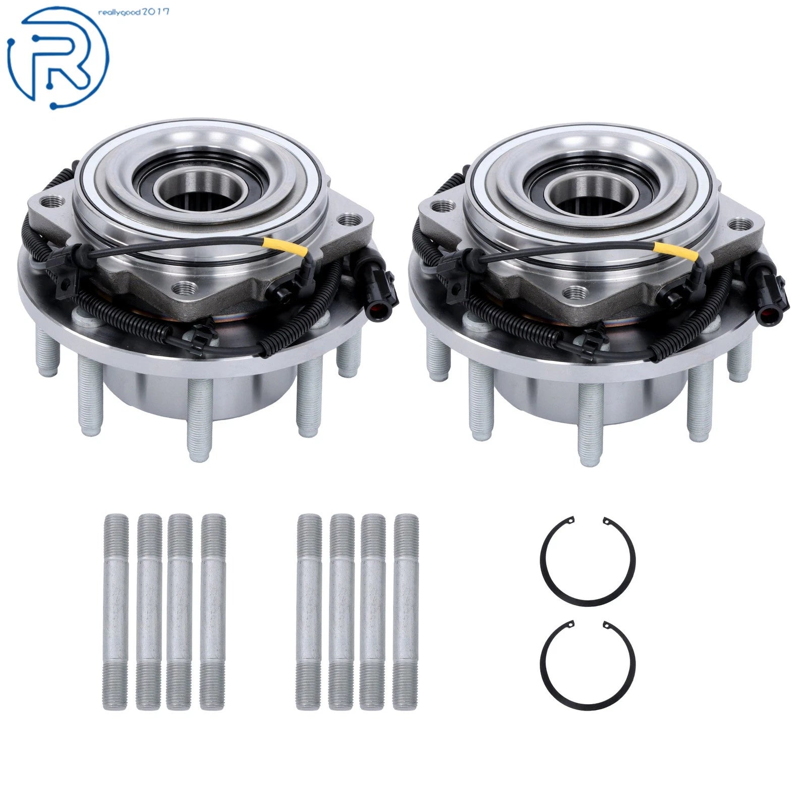 2X Front Wheel Bearing Hub Assembly for Ford F-250 F-350 SD 4x4 (2017–2022)