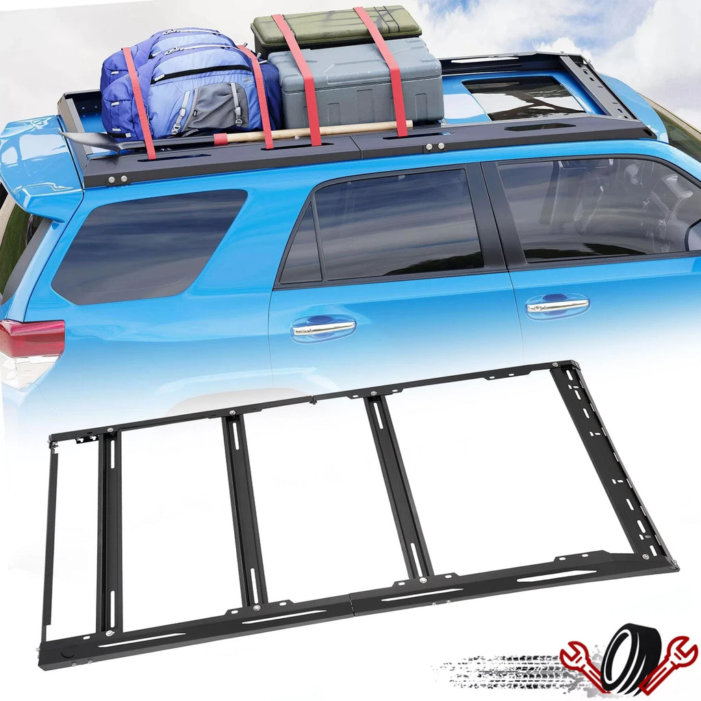 Powder Coated Roof Rack Cargo Carrier Basket for Toyota 4Runner (2010–2024)