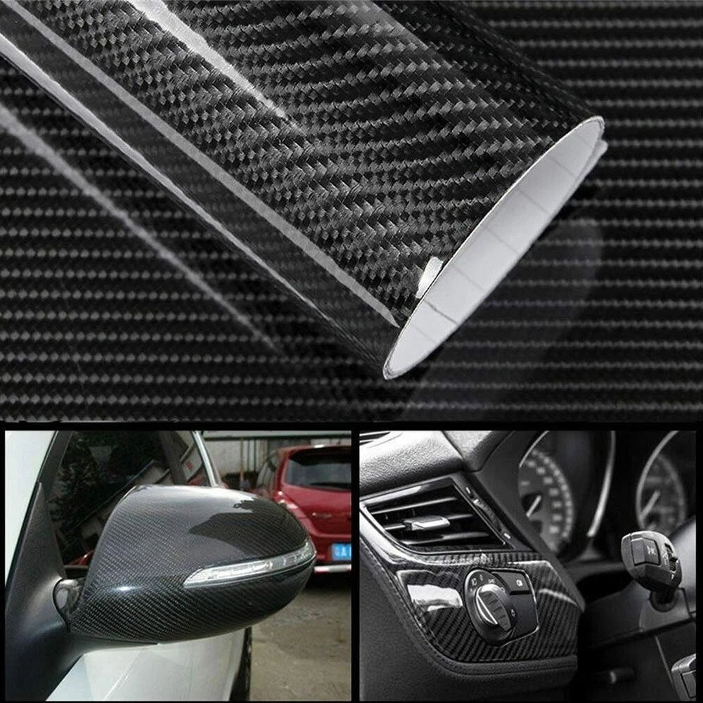 5D Gloss Carbon Fiber Wrap Vinyl Film for Universal Use (Bubble Free)