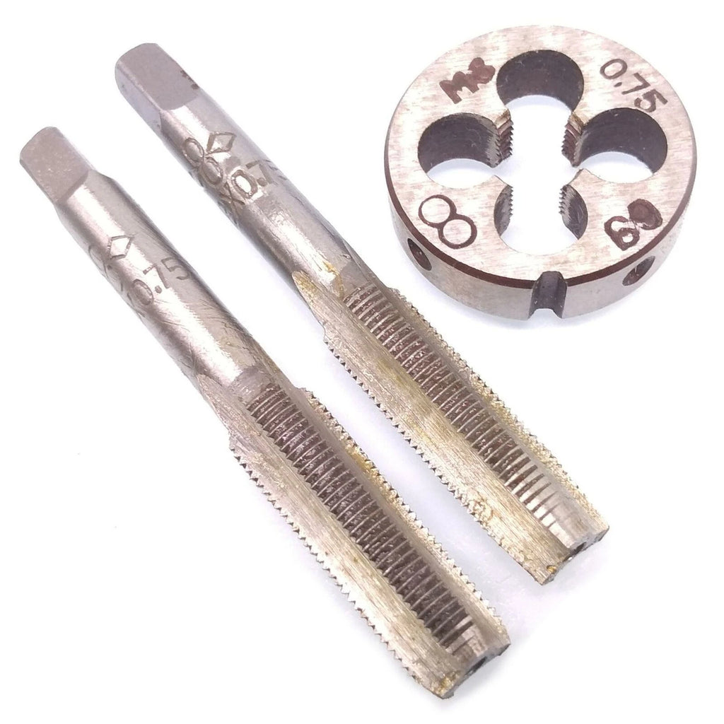 HSS M8 x 0.75mm Tap & Die Set for Metric Threads (RHD)