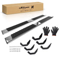Nerf Bars Running Boards for Nissan Frontier Crew Cab (2005–2024) Black Silver