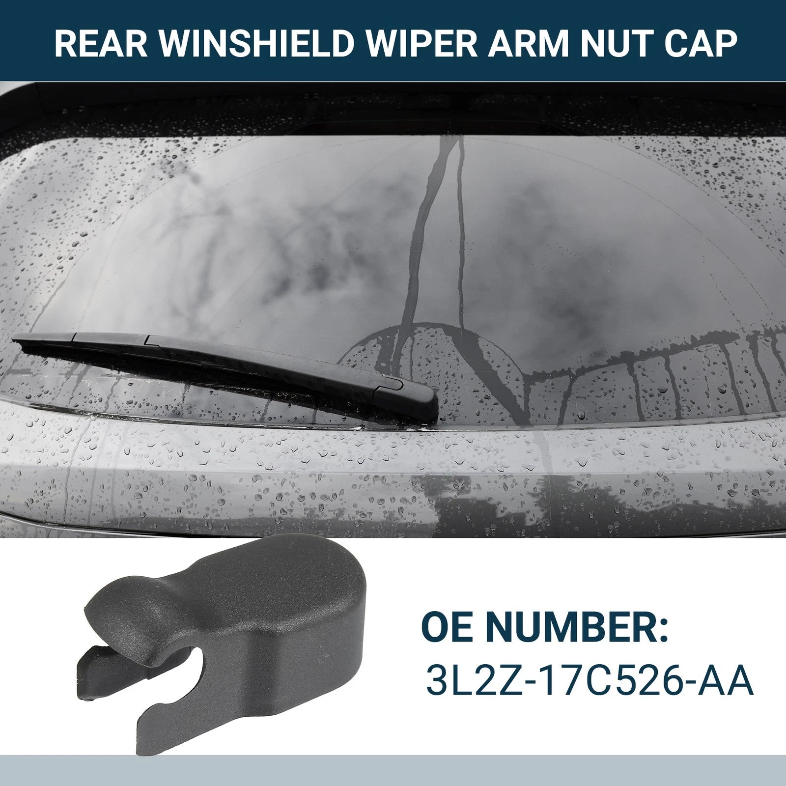 Rear Windshield Wiper Arm Nut Cap for Lincoln Navigator (2003–2006) NO.3L2Z-17C526-AA