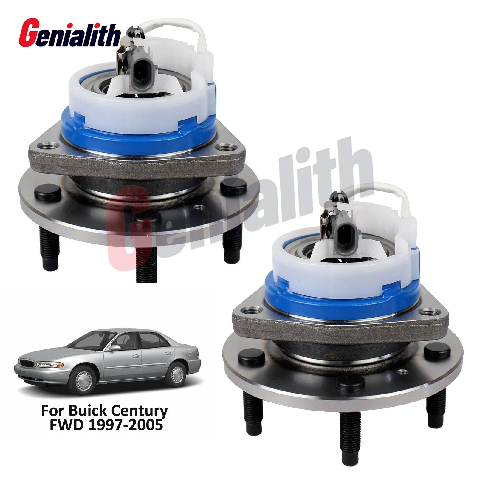 Pair Front Wheel Hub Bearing Assembly for Buick Century (1997–2005)
