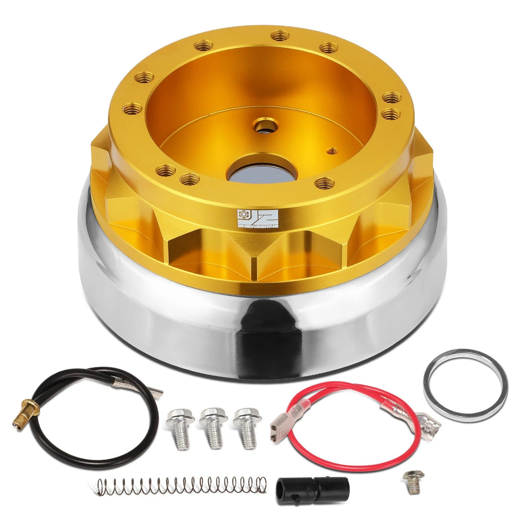 J2 6-Bolt Hub Adapter for Ford Fairlane Mustang (1965–1969) Gold Aluminum