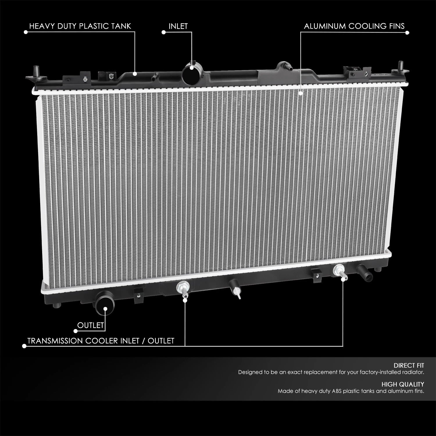 OE Style Aluminum Core Radiator for Mazda 6 3.7L (2011–2013) DPI 13390