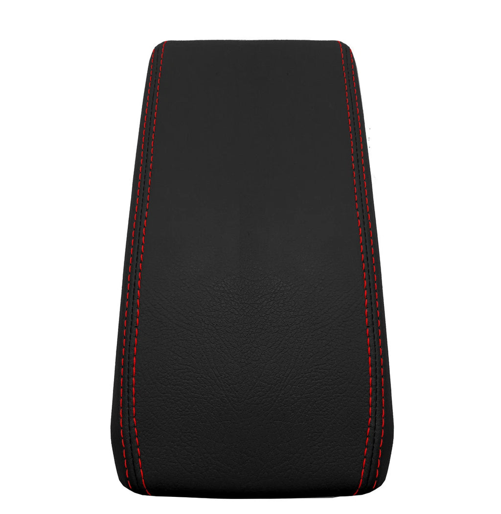 Console Lid Armrest Cover for Subaru Forester XT (2003–2008) Red Stitch