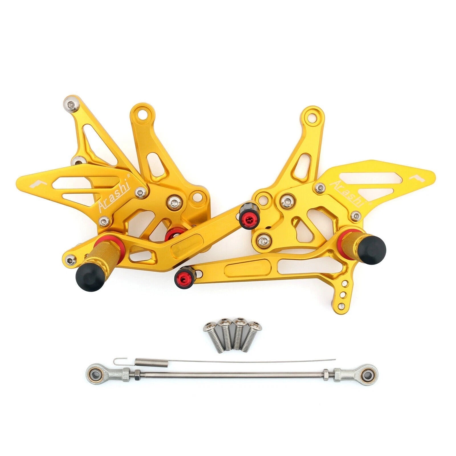 CNC Adjustable Rearsets Rear Set Foot Pegs for Kawasaki Ninja Z1000 (2017) Gold